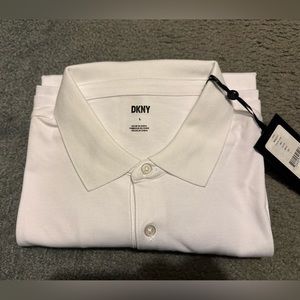 Men’s White DKNY POLO